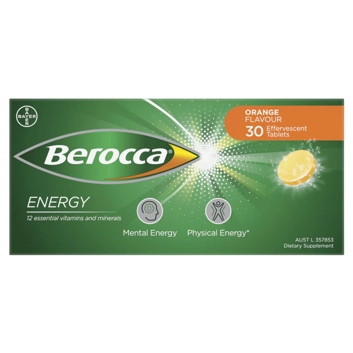 Berocca Performance Orange – 30 Effervescent Tablets | Daily Energy & Mental Sharpness | UpoLife®