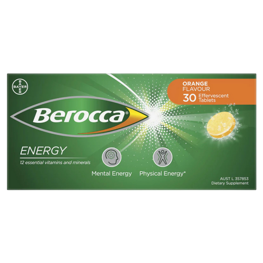 Berocca Performance Orange – 30 Effervescent Tablets | Daily Energy & Mental Sharpness | UpoLife®
