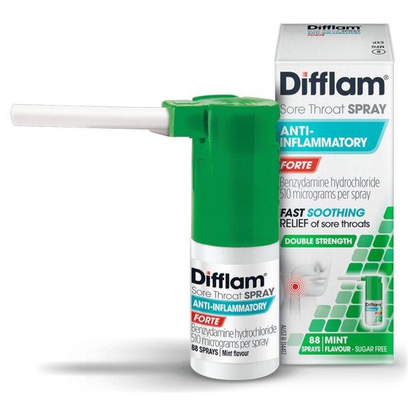 Difflam Forte 15ml Sore Throat Spray – Fast Anti-Inflammatory Relief | Mint Flavour