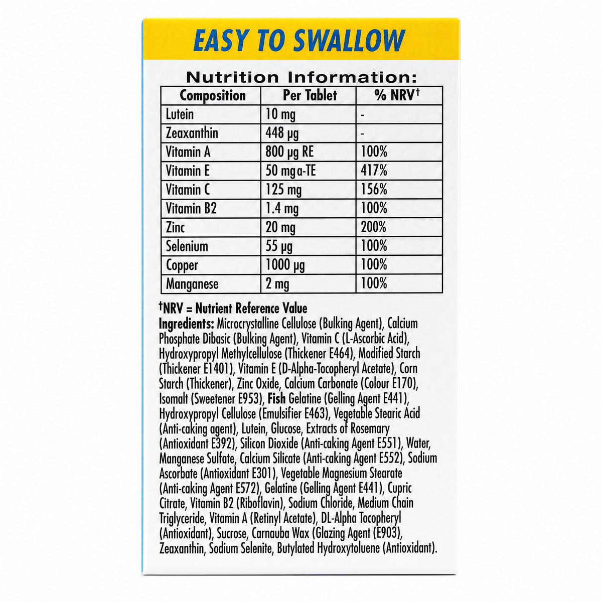 Alcon I-Caps Eye Vitamin & Mineral Supplement – Nutrition and Ingredients