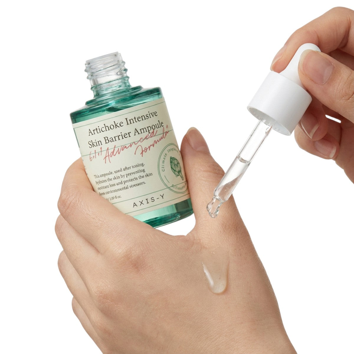 AXIS-Y Artichoke Intensive Skin Barrier Ampoule – In Hand use