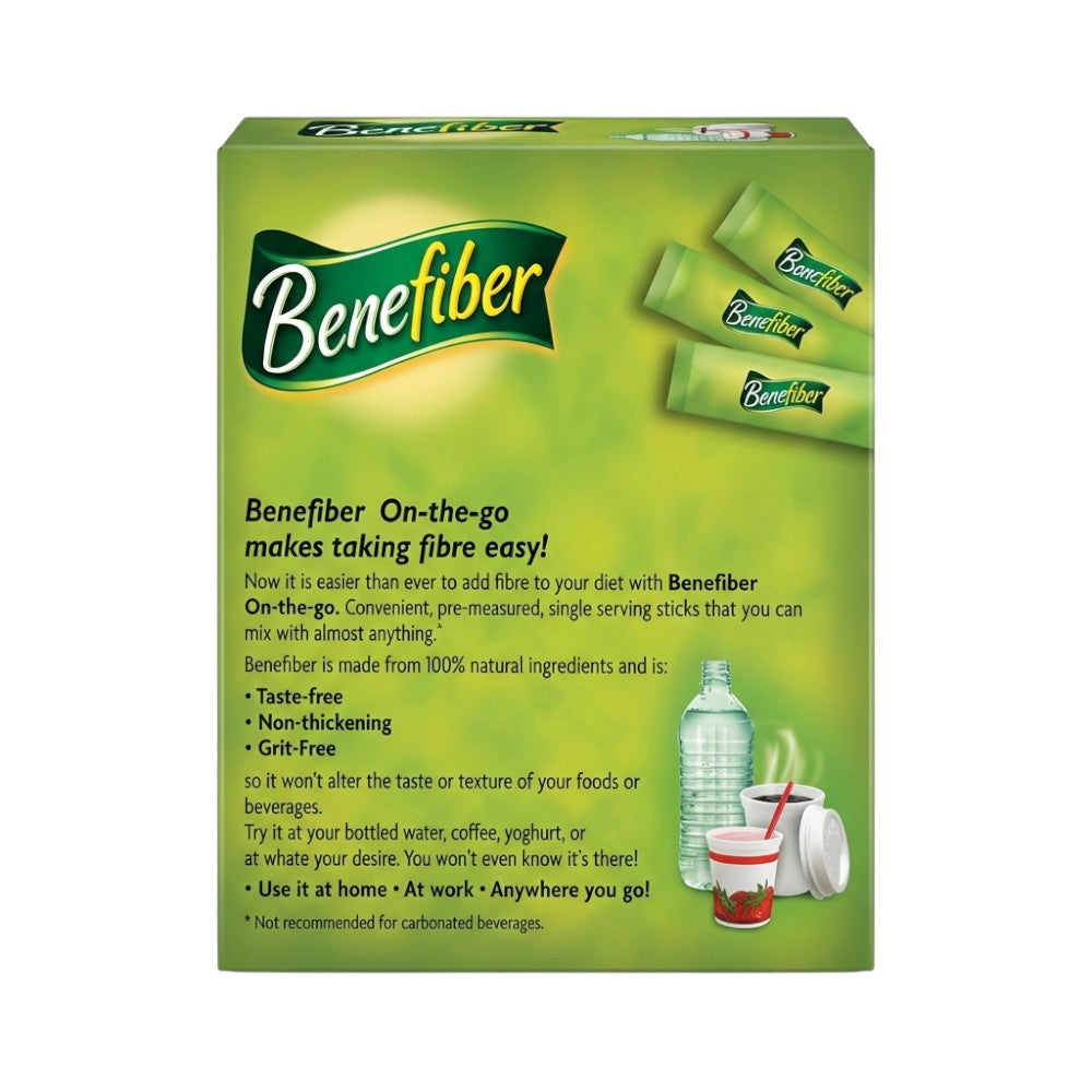 Benefiber On-The-Go Stick Packs – Box Back