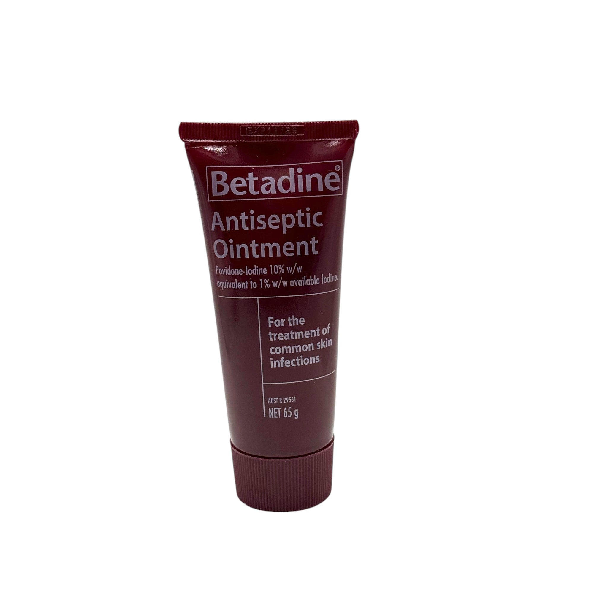Betadine Protective First Aid Cream 65g front tube – gentle skin care ointment
