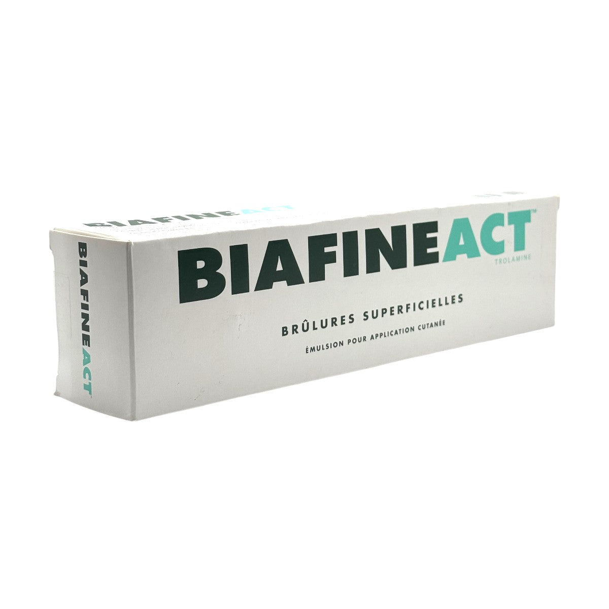 Biafine Act emulsion 139.5g side view of carton