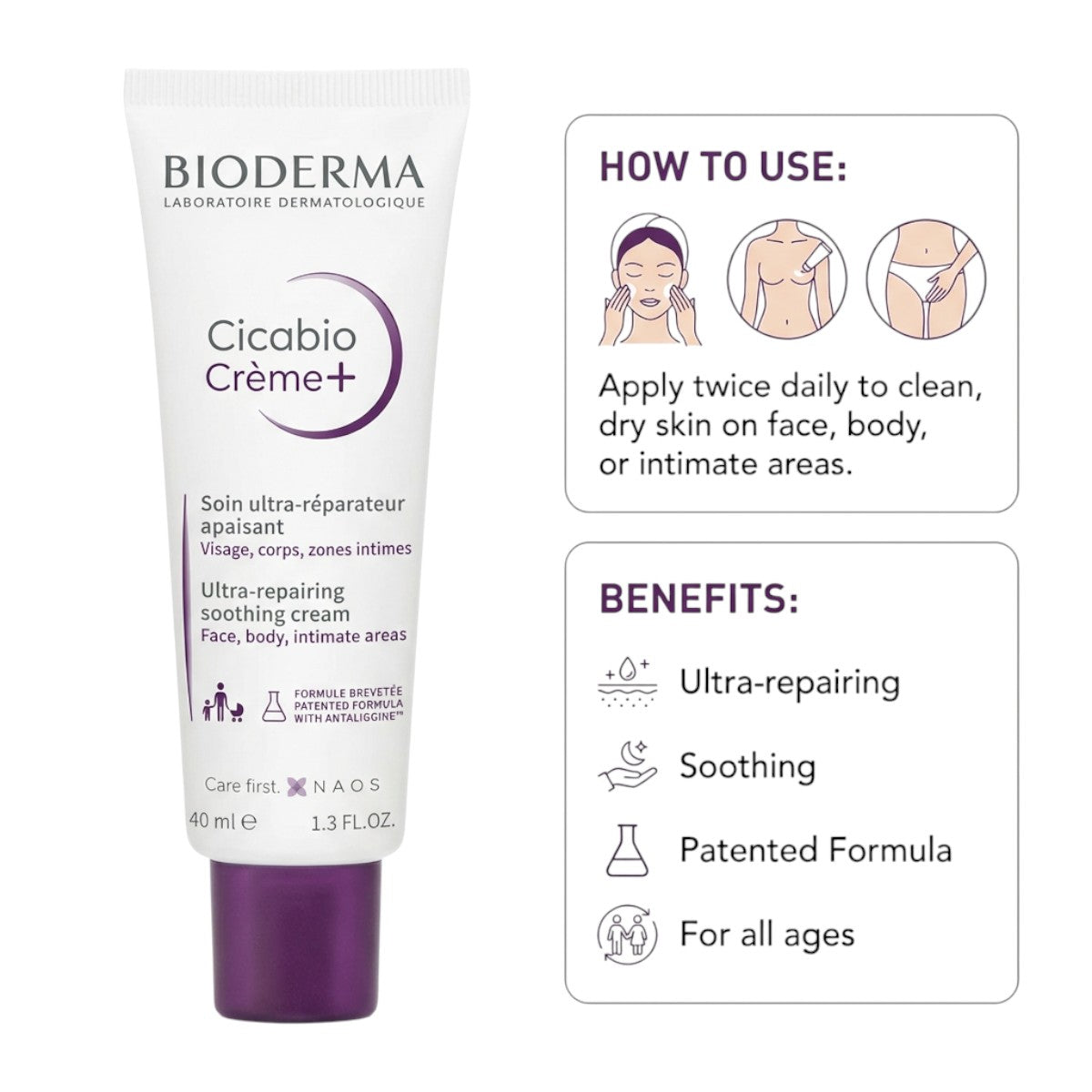 Bioderma Cicabio Crème+ 40ml – How to use