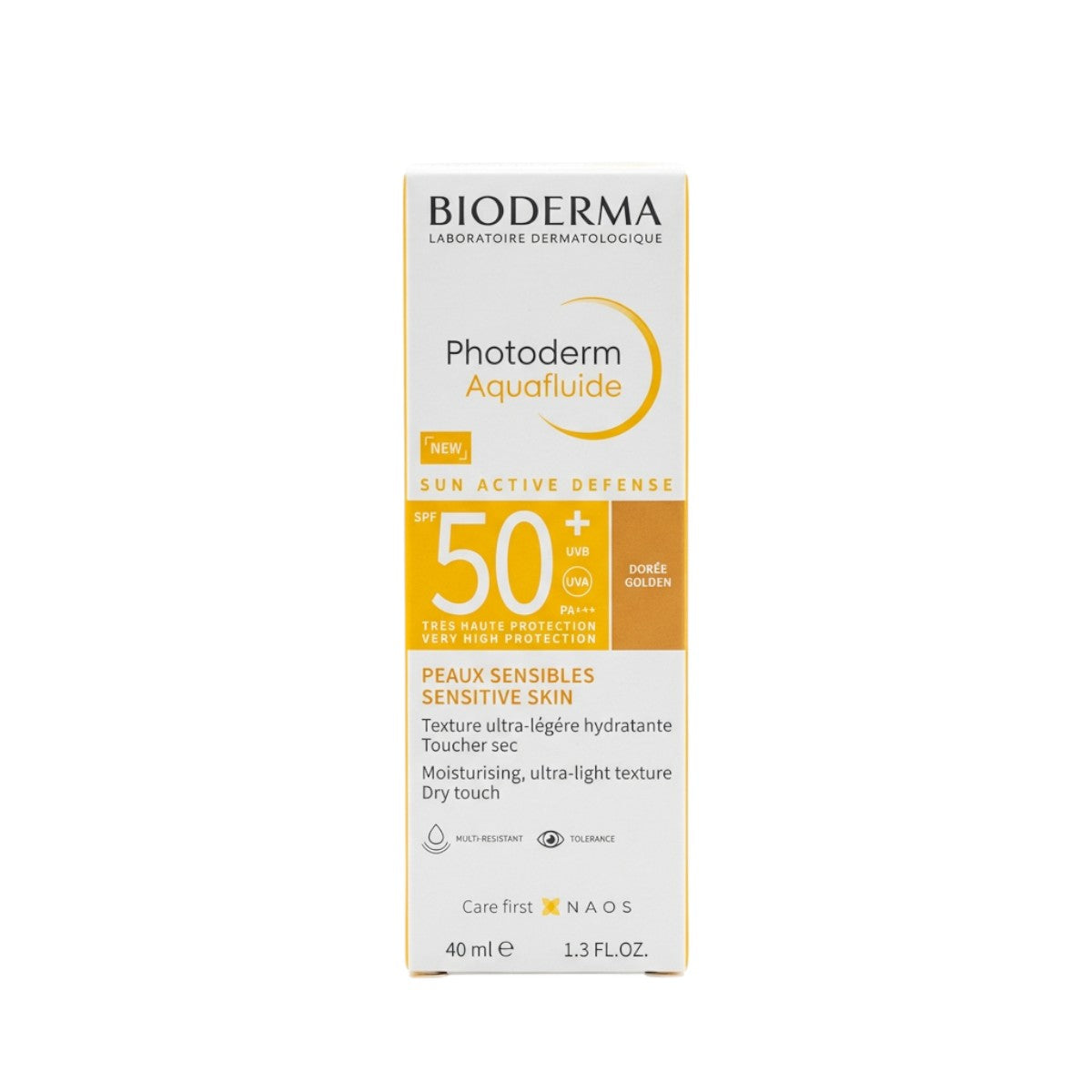Bioderma Photoderm Aquafluide SPF50+ Golden – Front Box