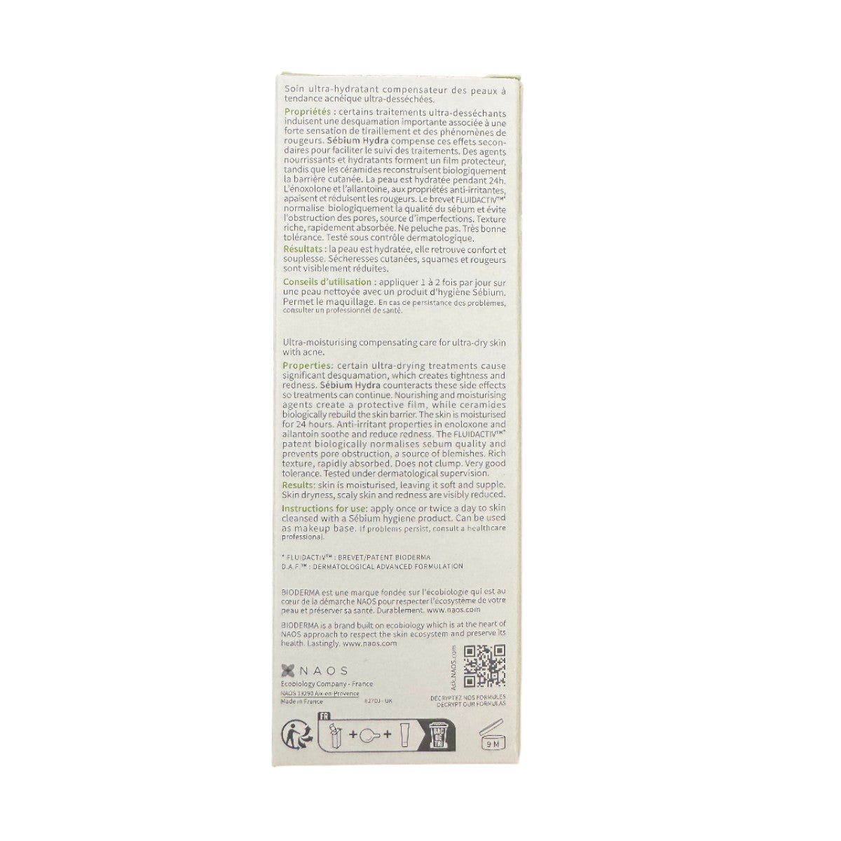 Bioderma Sébium Hydra ingredients and usage information – Upolife