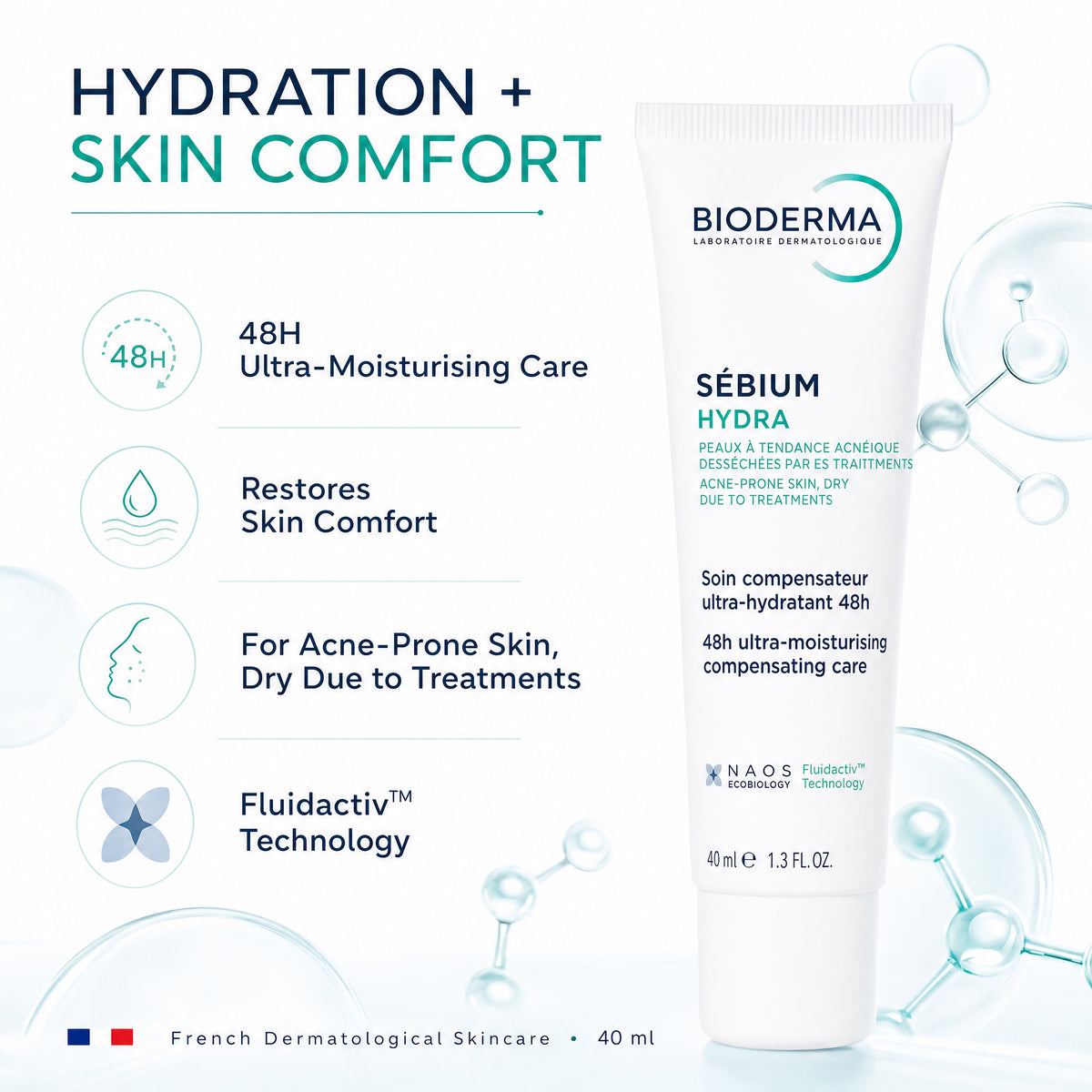 Bioderma Sébium Hydra – Hydration and Skin Comfort