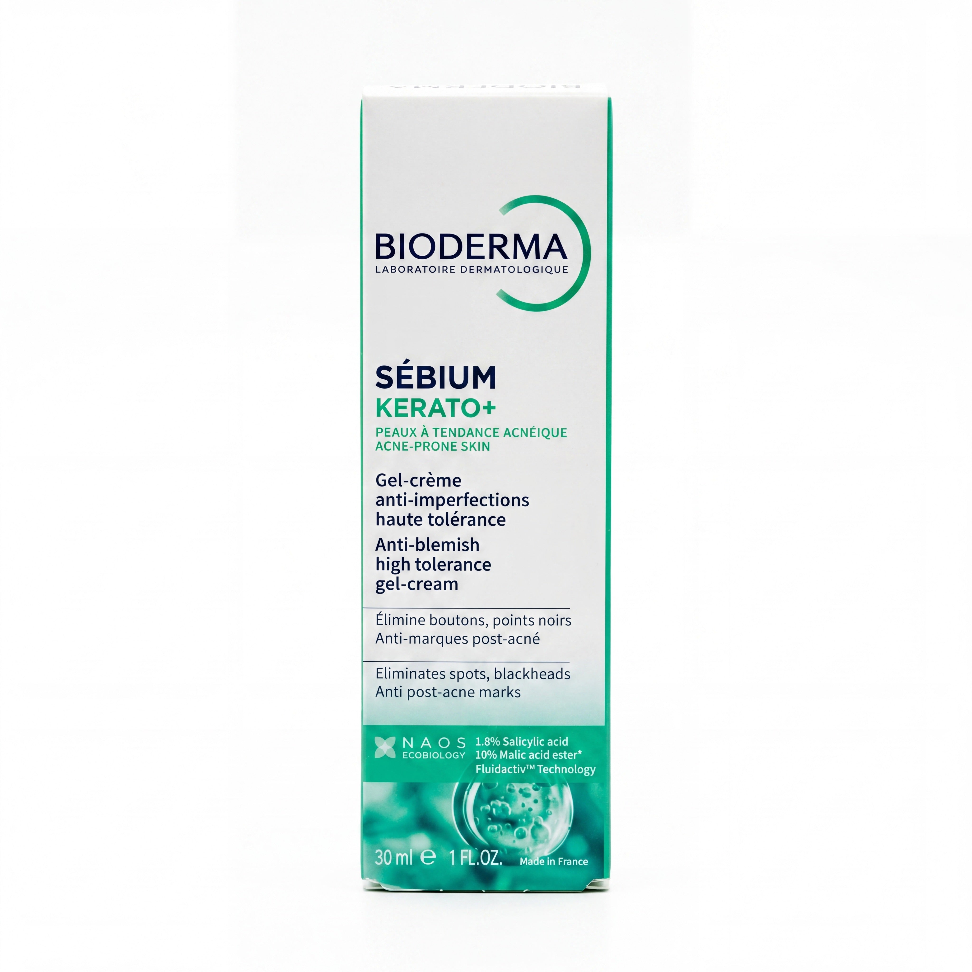 Bioderma Sebium Kerato+ Gel Cream 30ml retail box front packaging