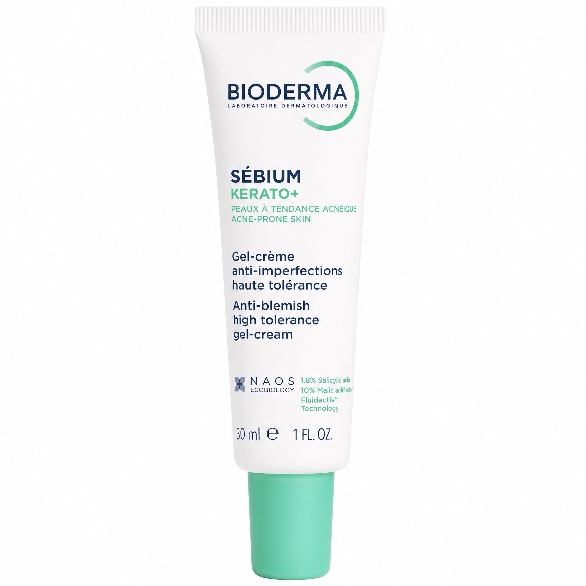 Bioderma Sebium Kerato+ Anti-Blemish Gel Cream 30ml for acne-prone skin front view