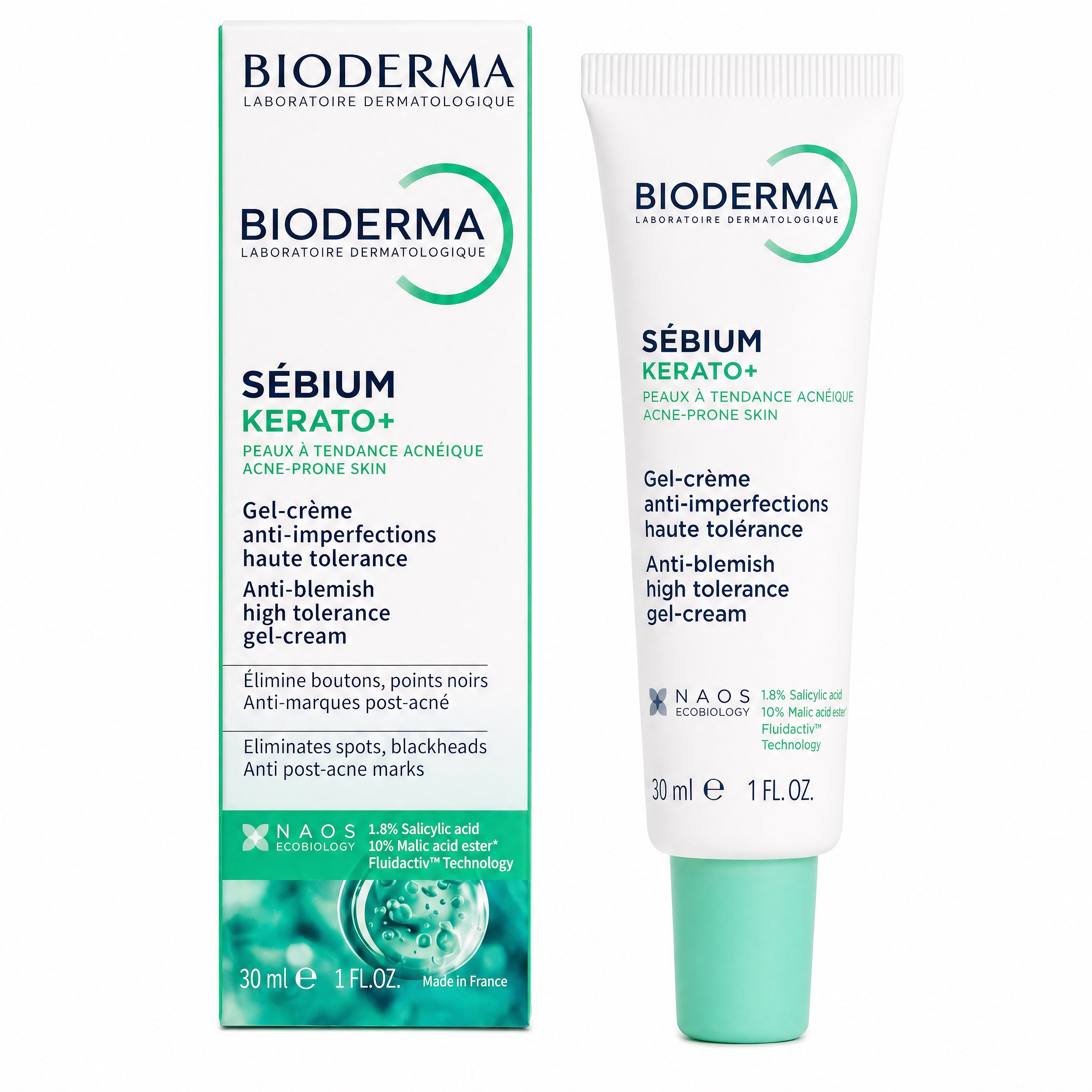 Bioderma Sebium Kerato+ Gel Cream 30ml tube with original retail box