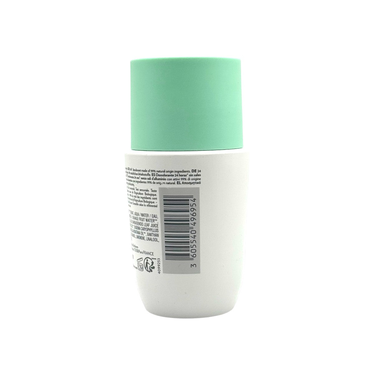 Biotherm Deo Pure Natural Protect deodorant roll-on side with barcode