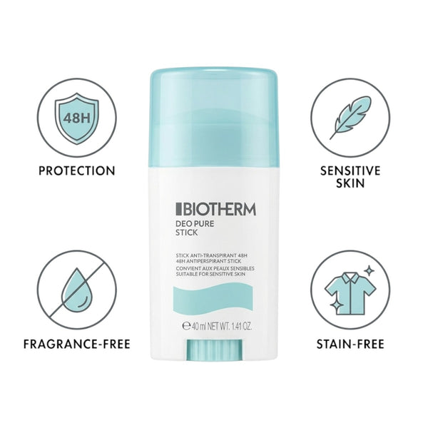 Biotherm Deo Pure Stick 48H Fragrance-Free Antiperspirant 40ml – Front