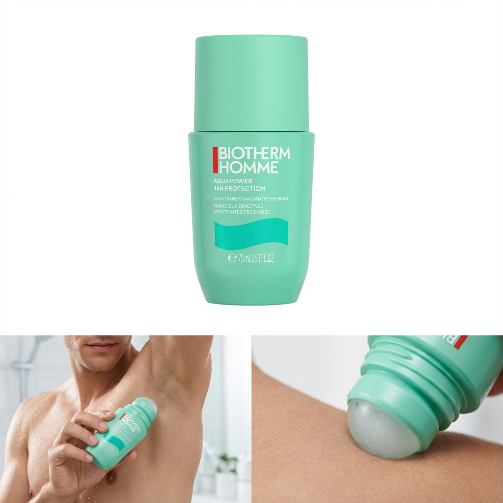 Biotherm Homme Aquapower 48H Roll-On – In Use Underarm