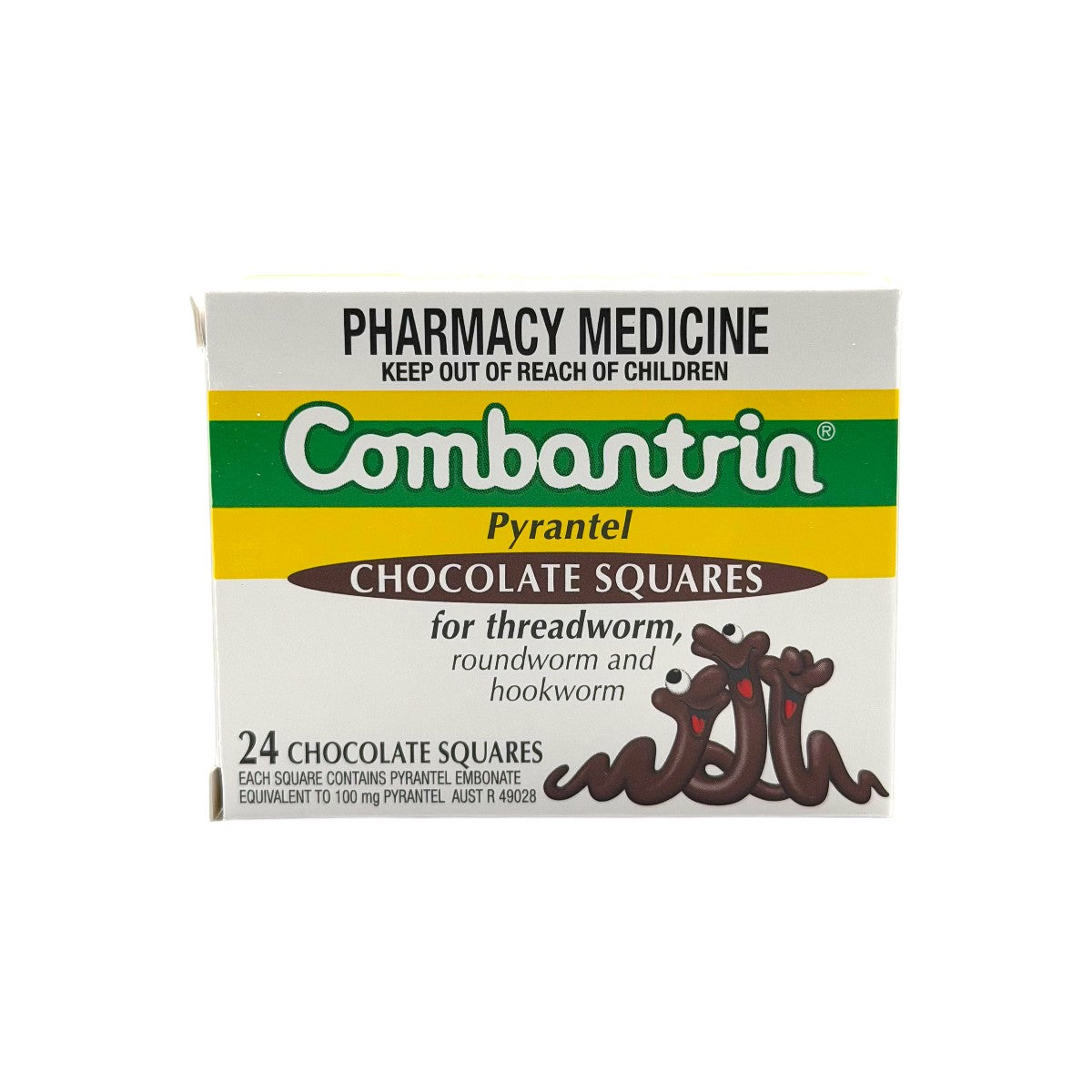 Combantrin Chocolate Squares – Front