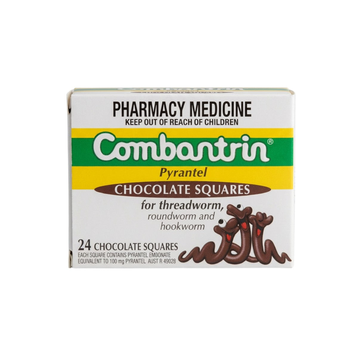 Combantrin Chocolate Squares – Front