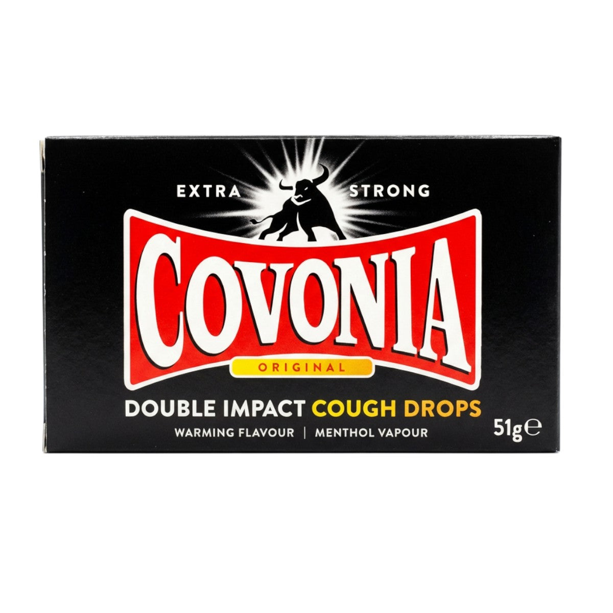 Covonia Original Double Impact Cough Drops 51g front view