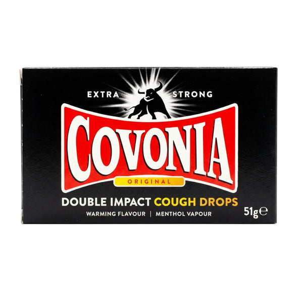 Covonia Original Double Impact Cough Drops 51g front view