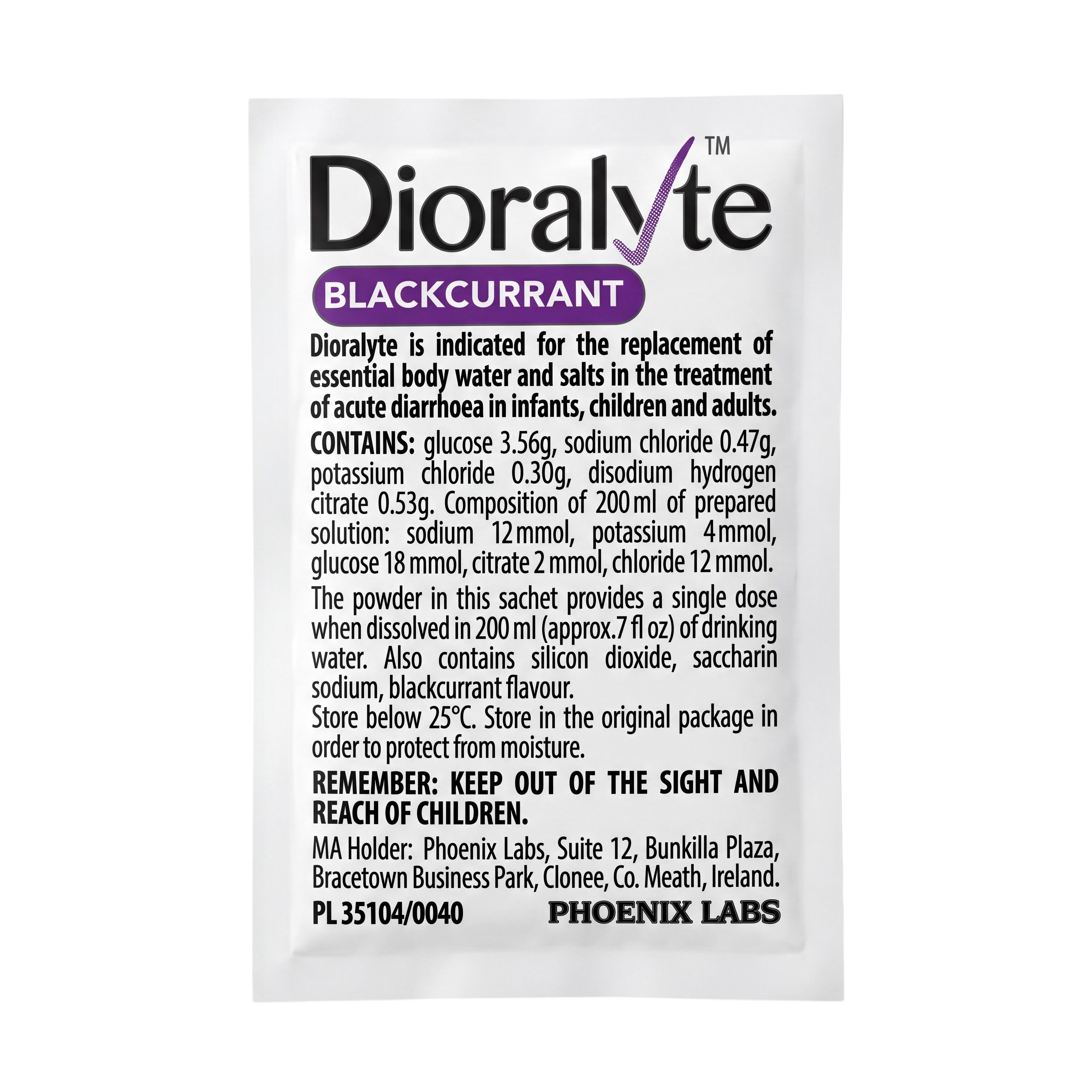 Dioralyte Blackcurrant Oral Electrolyte Powder – Sachet