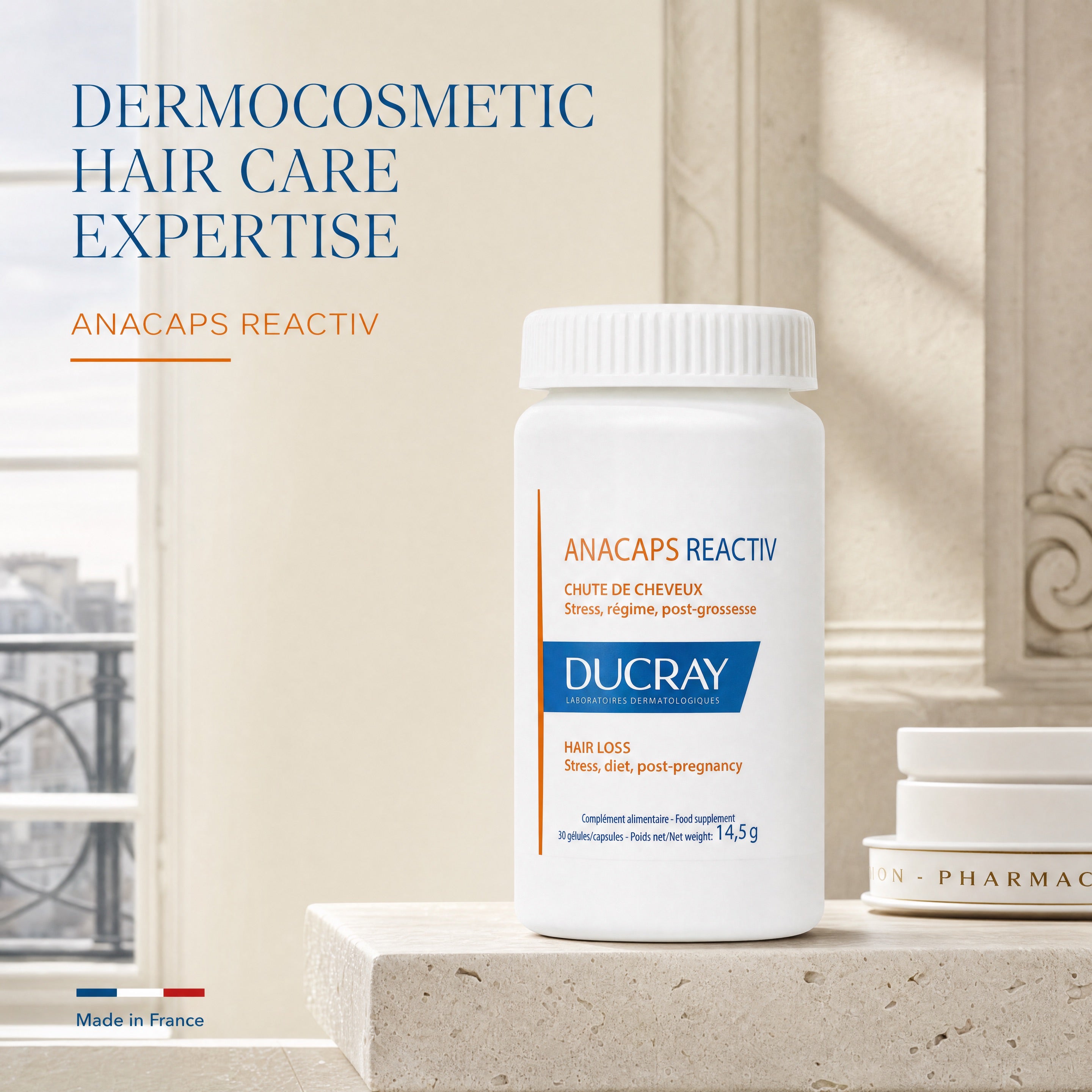 Ducray Anacaps Reactiv Hair Supplement – Made in France