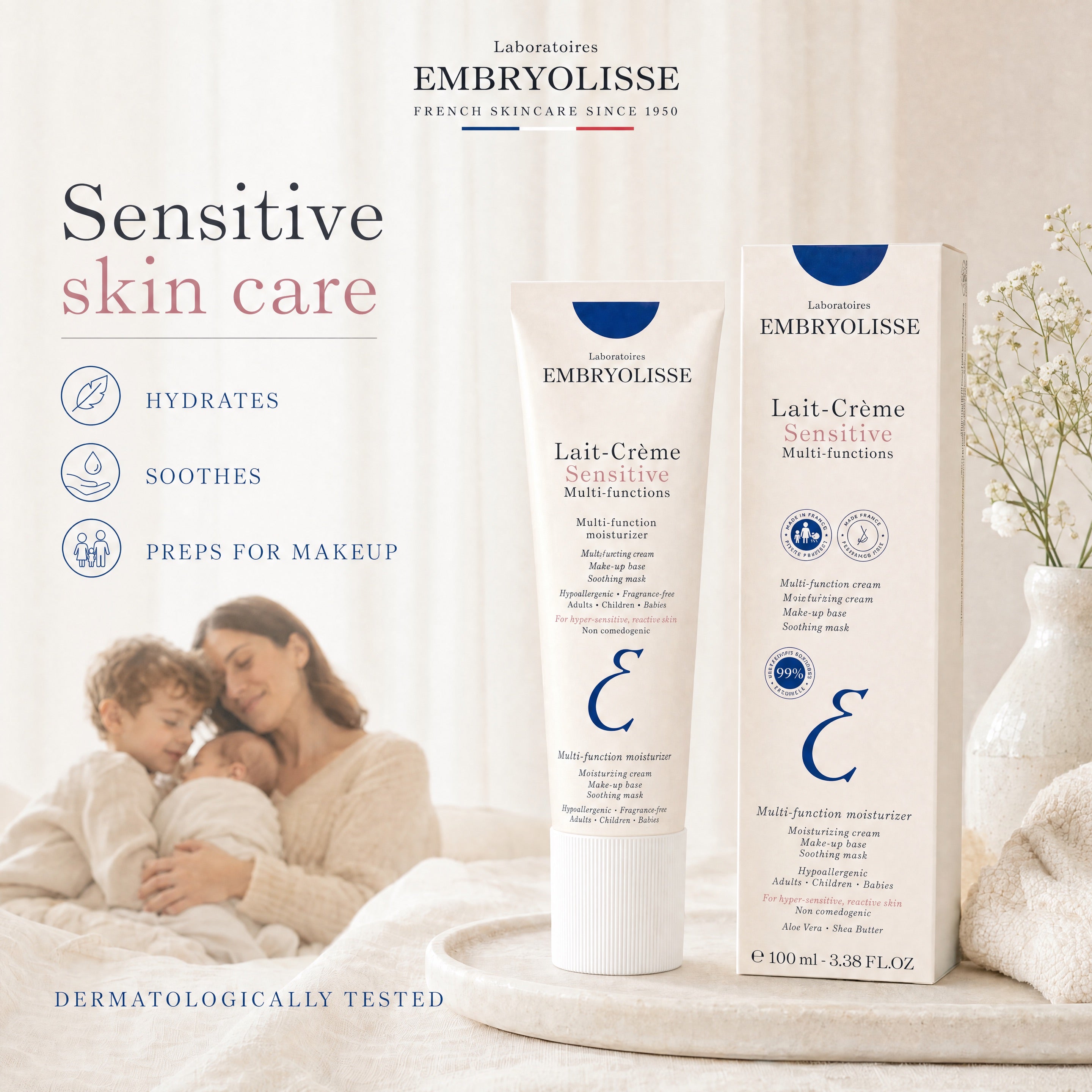 Embryolisse Lait-Crème Sensitive 100 ml – Family Sensitive Skin Care