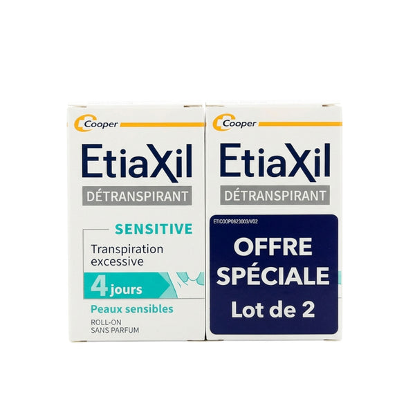 Etiaxil Detranspirant Sensitive Roll-On duo pack 2 x 15ml front view