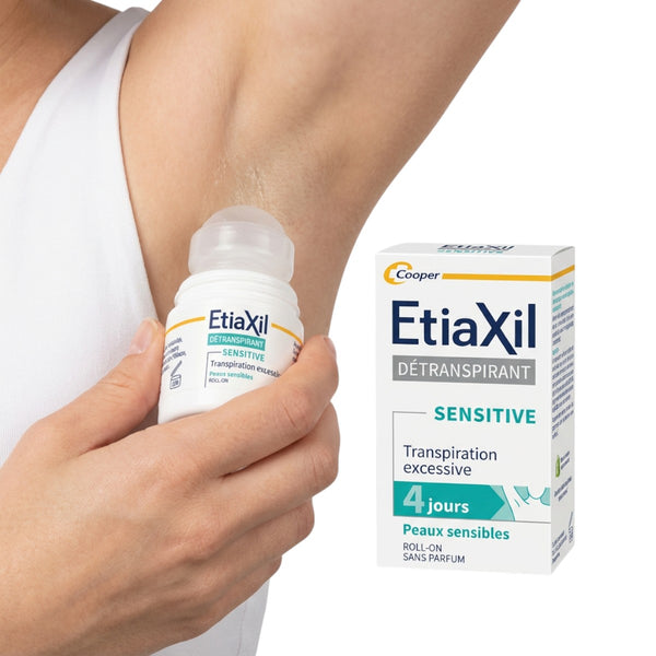 Etiaxil Sensitive Roll-On in use