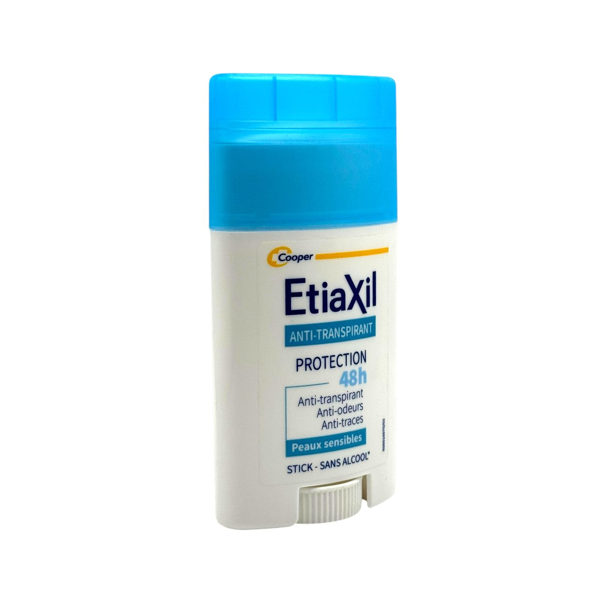 Side view of Etiaxil 48h Anti-Transpirant Stick for sensitive skin