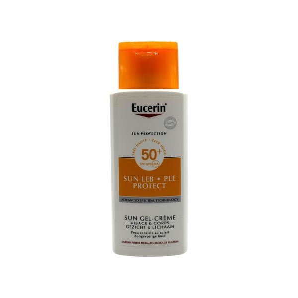 Eucerin Sun Gel-Creme LEB PLE Protect SPF 50+ sunscreen front bottle