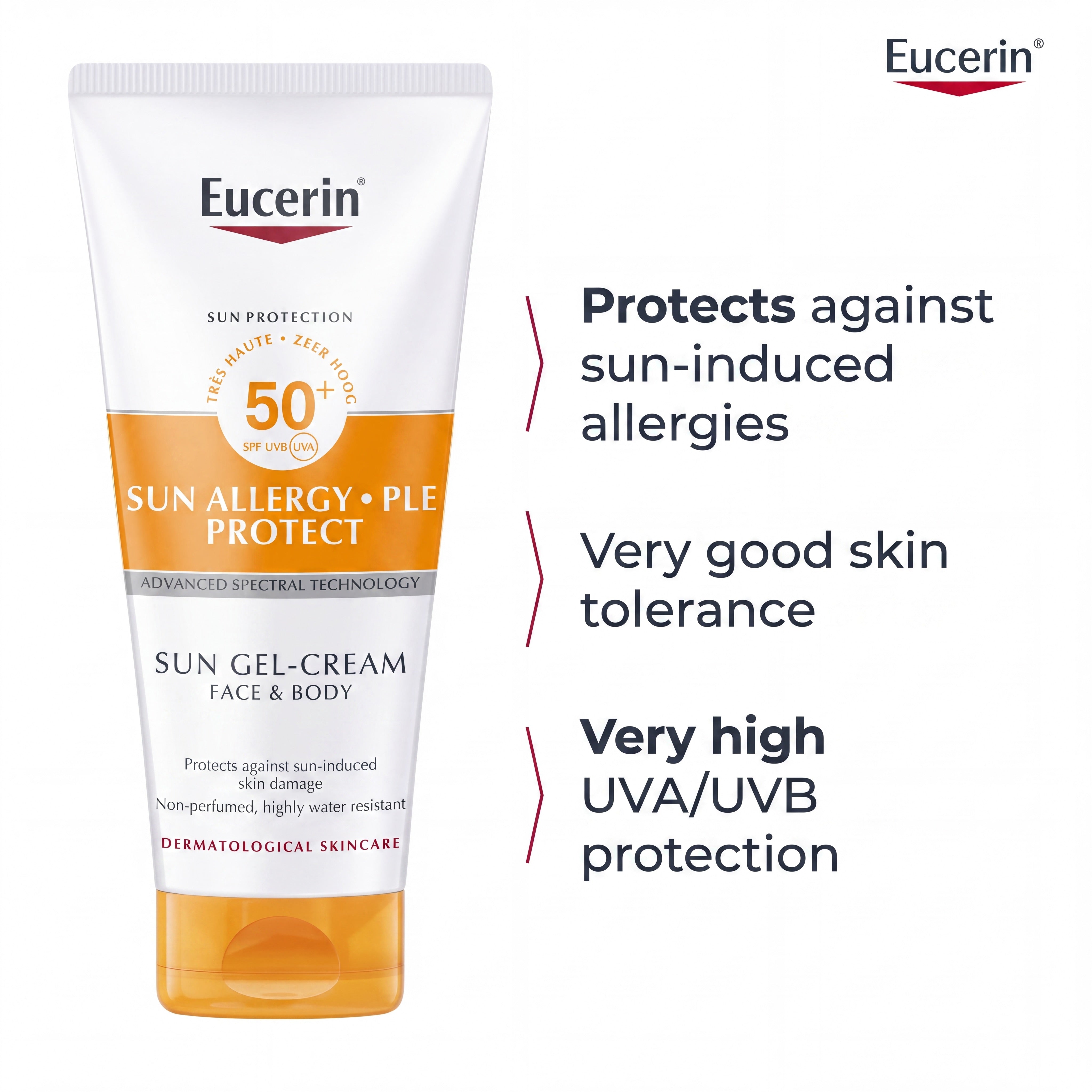 Eucerin Sun LEB PLE Protect SPF 50+ 200 ml – UVA UVB Protection Benefits