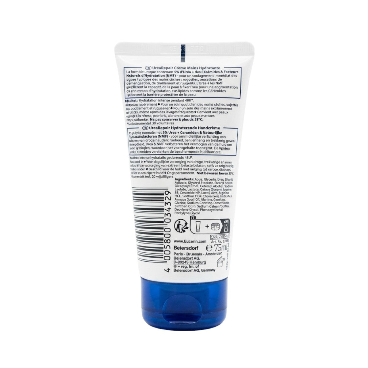 Eucerin UreaRepair Hand Cream 5% Urea 75ml – Back