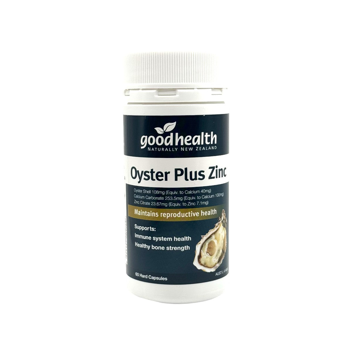 GoodHealth Oyster Plus Zinc 60 Capsules – Front Label