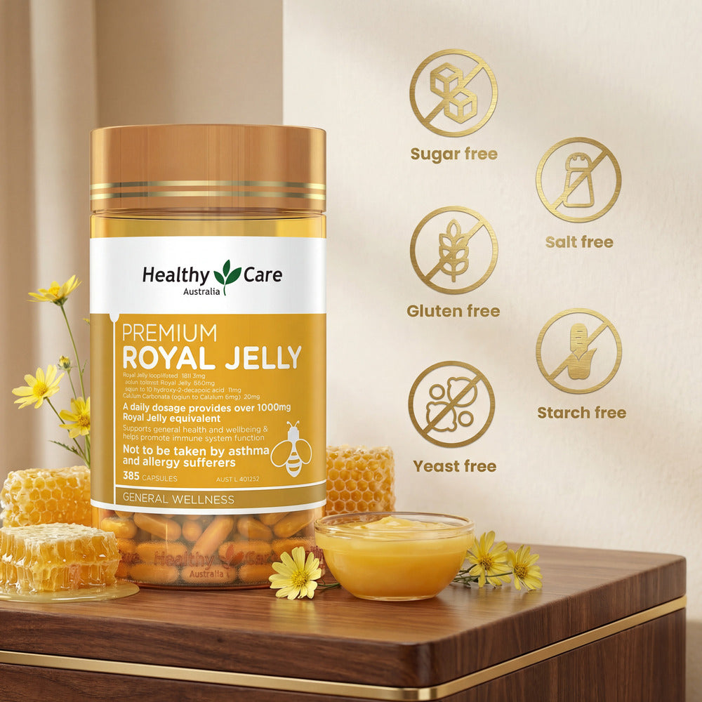 Healthy Care Premium Royal Jelly 365 Capsules – Lifestyle