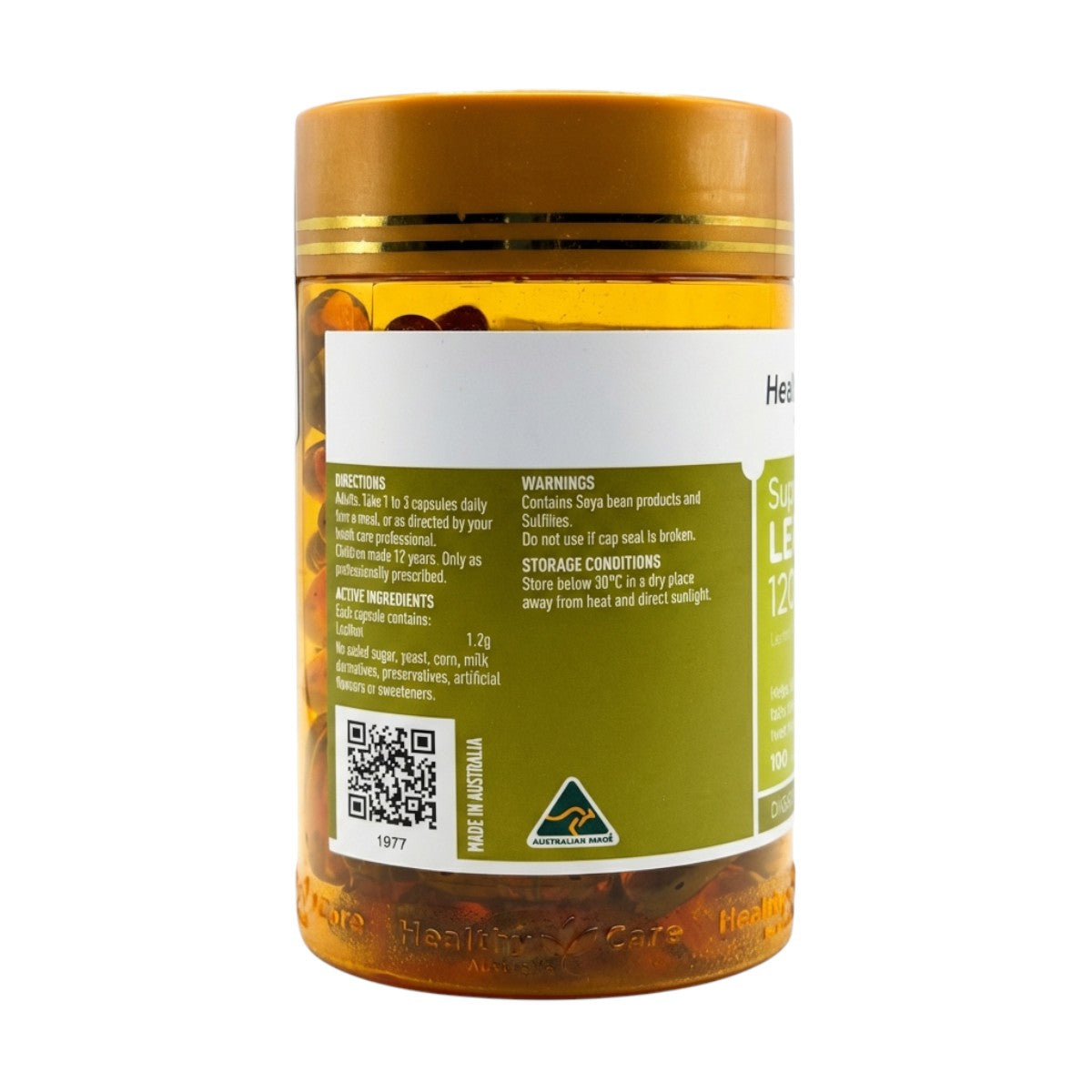 Healthy Care Super Lecithin 1200mg – Back