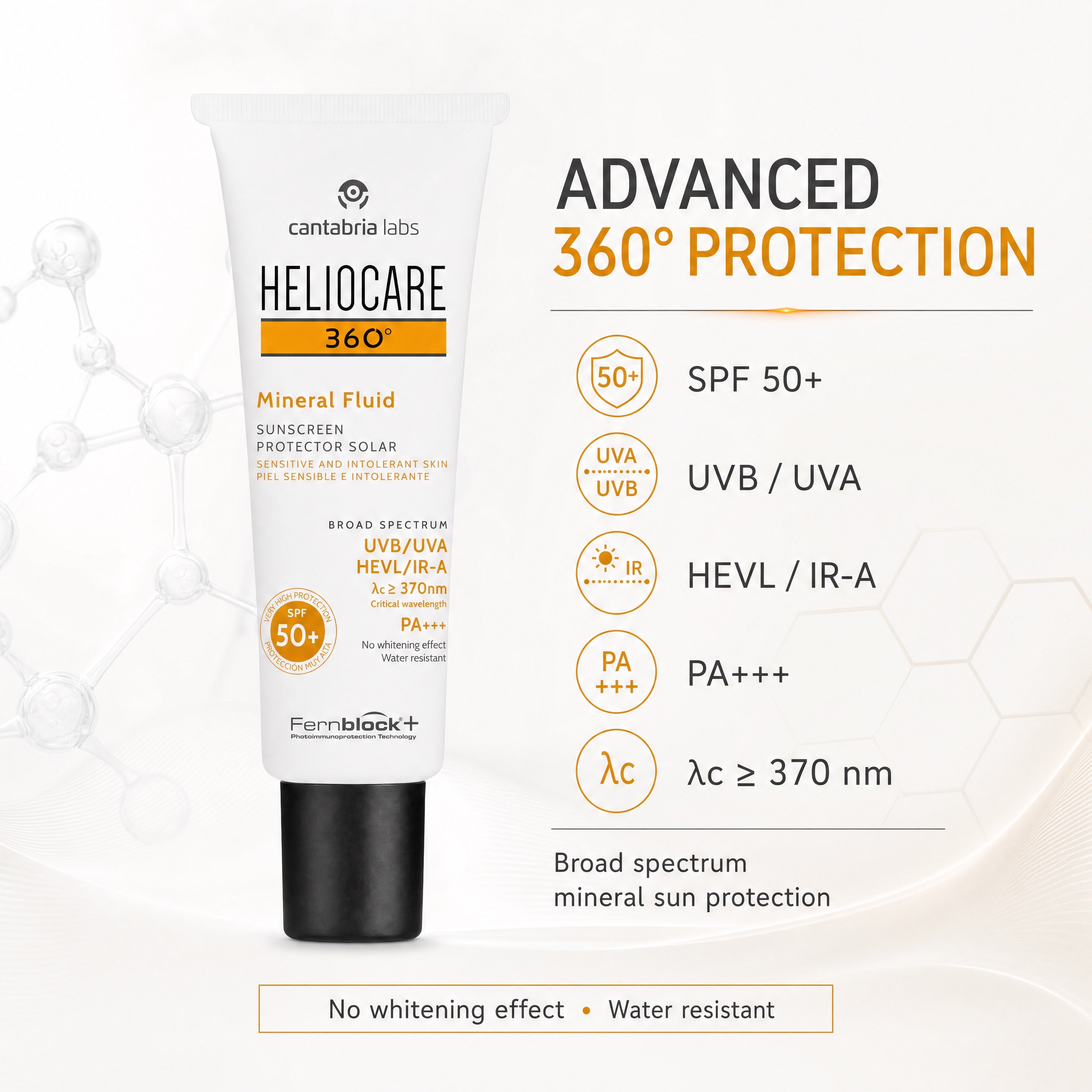 Heliocare 360 Mineral Fluid SPF 50+ – 360 Degree Broad Spectrum Protection