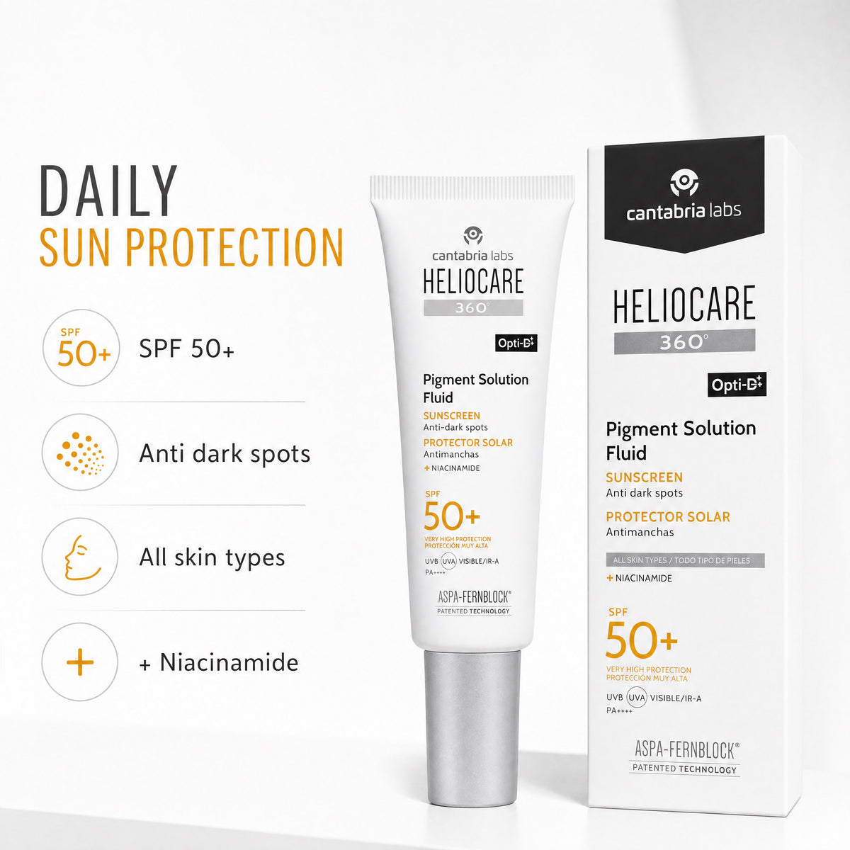 Heliocare 360 Pigment Solution Fluid SPF 50+ – Daily Dark Spot Care