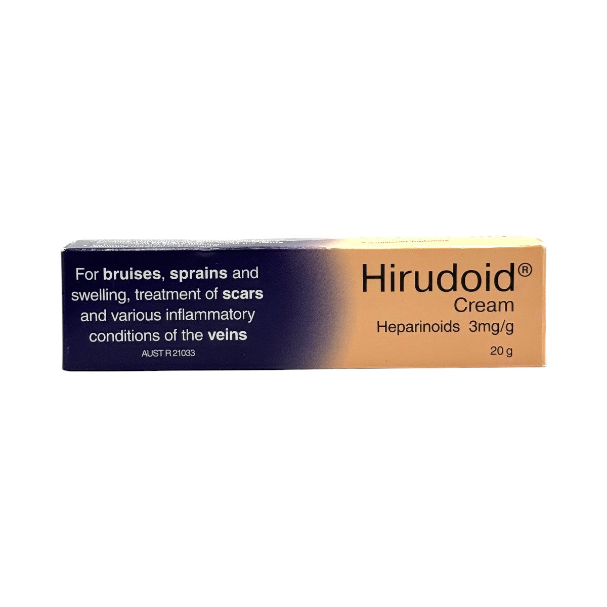 Hirudoid Cream 20g front of box and tube