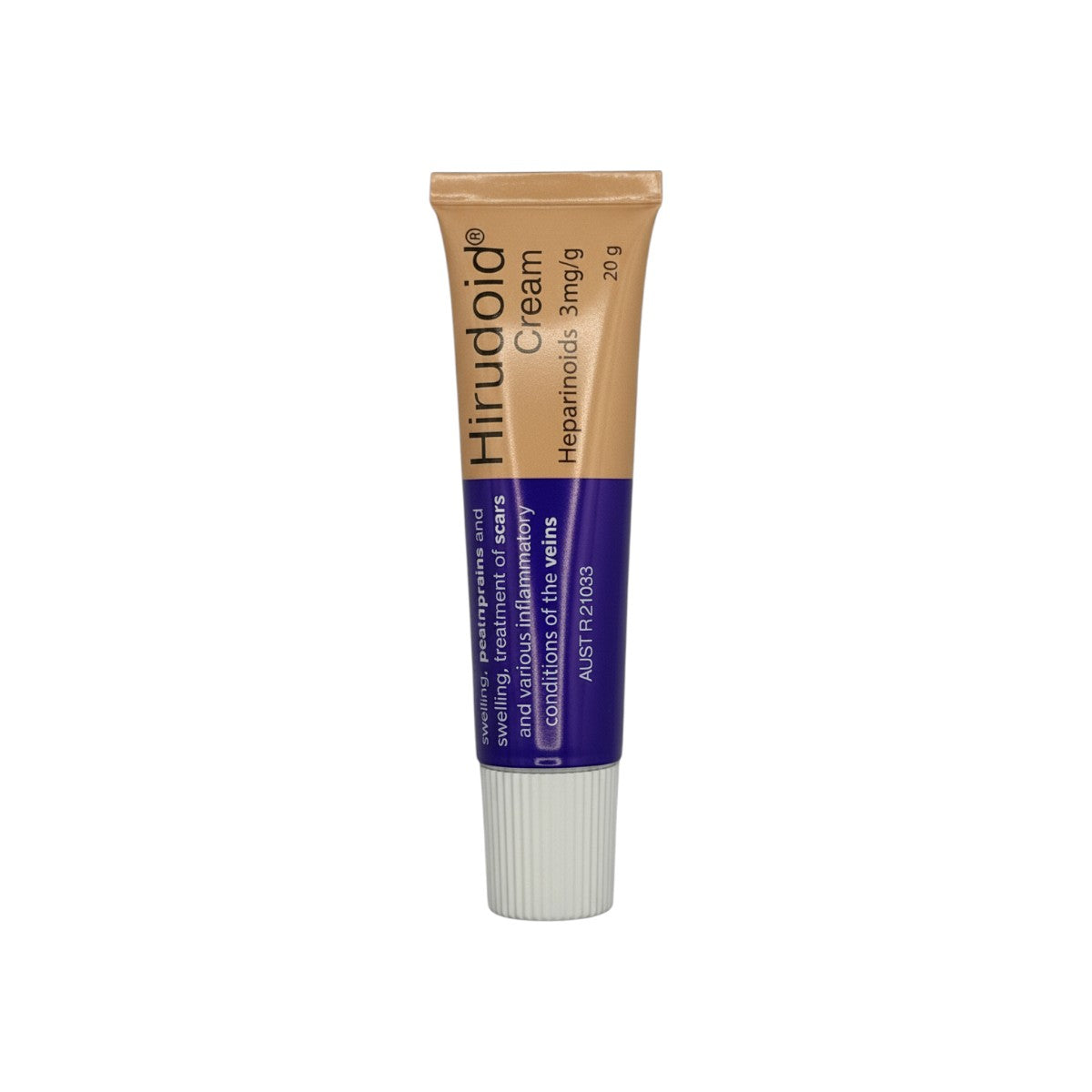 Hirudoid Cream 20g aluminium tube close up