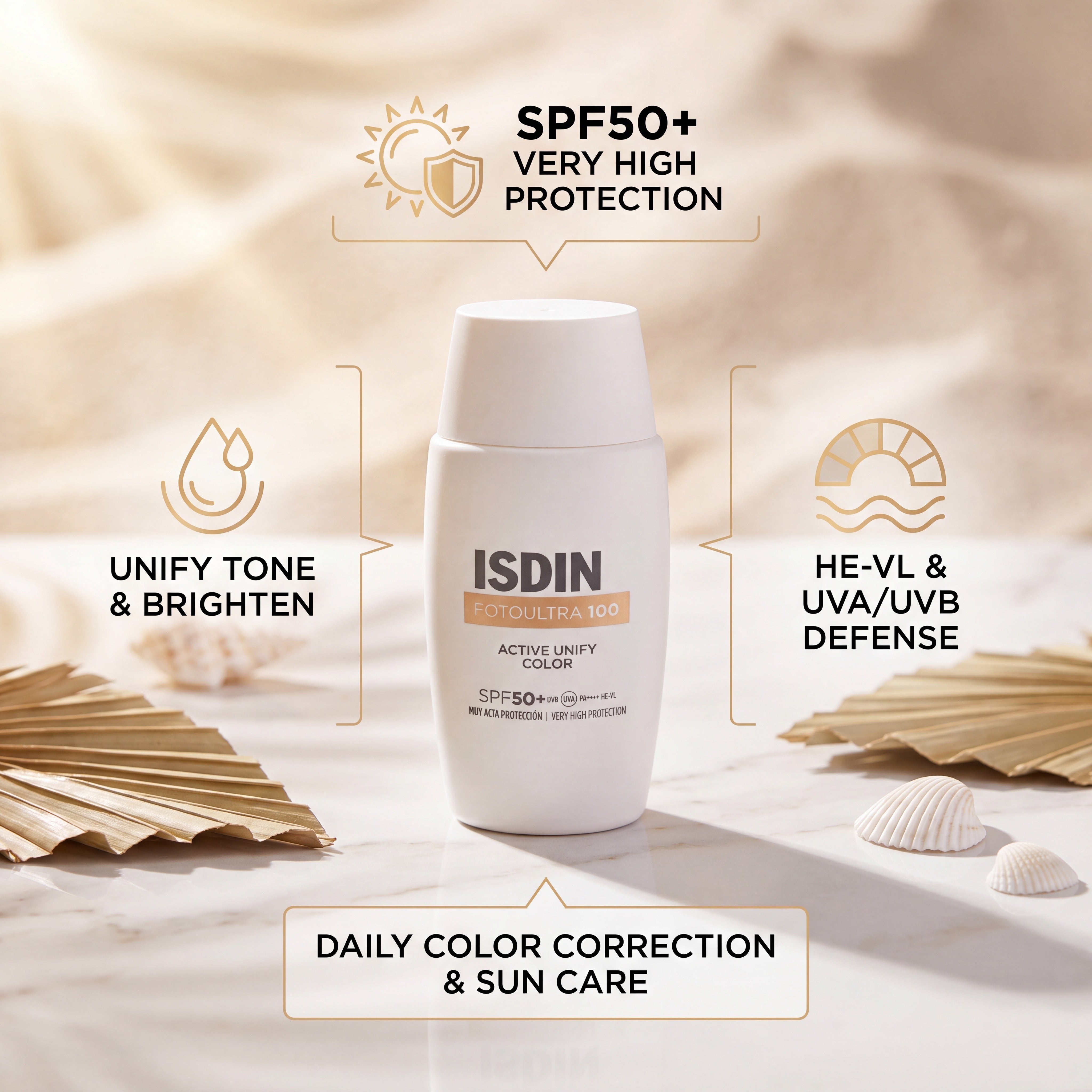 ISDIN FotoUltra 100 Active Unify Color SPF50+ – Lifestyle