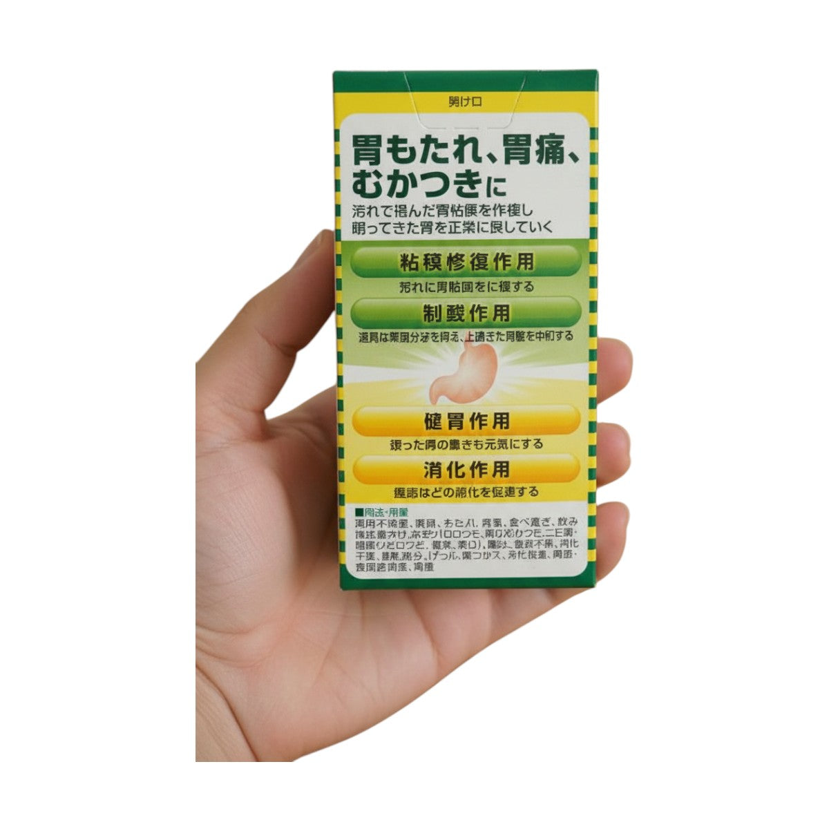 Kowa Cabagin Alpha Plus 300 Tablets product shown in hand for size reference