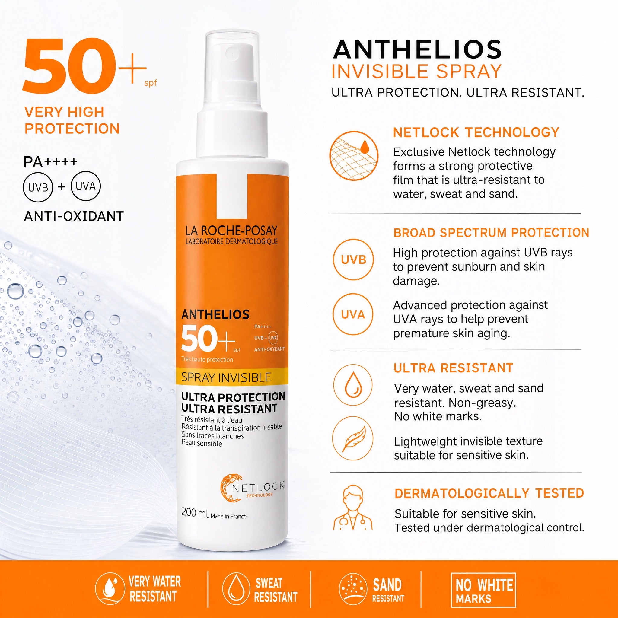 La Roche-Posay Anthelios Invisible Spray SPF50+ Netlock Technology