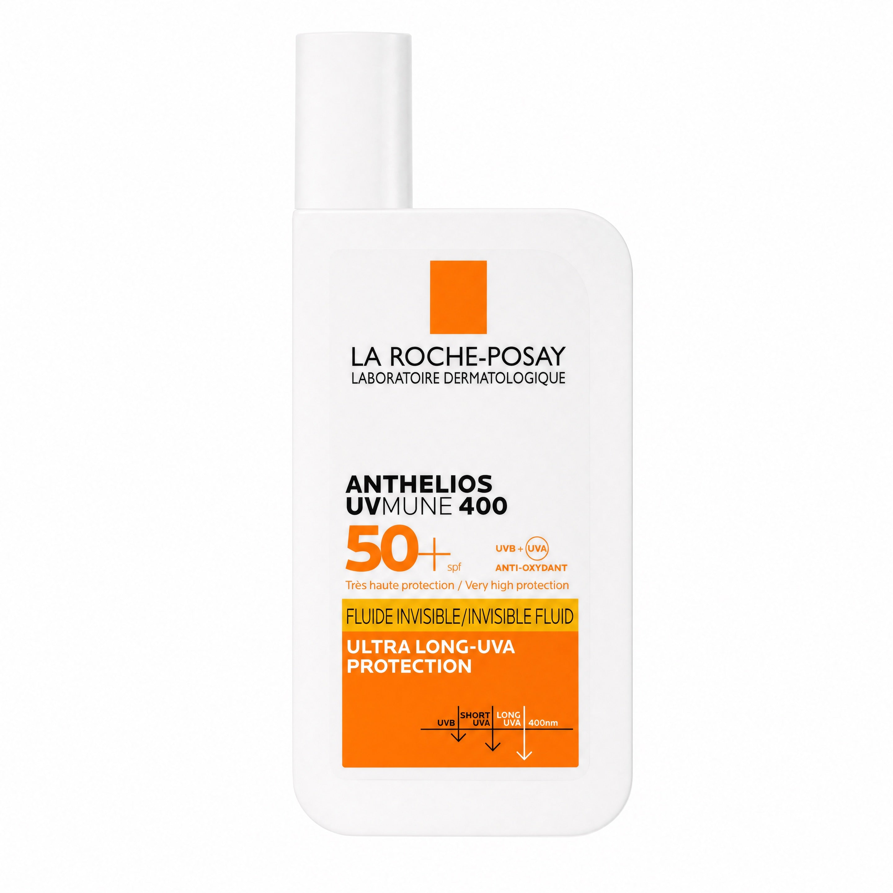 La Roche-Posay Anthelios UVMune 400 Invisible Fluid SPF50+ With Fragrance 50ml – Front Bottle