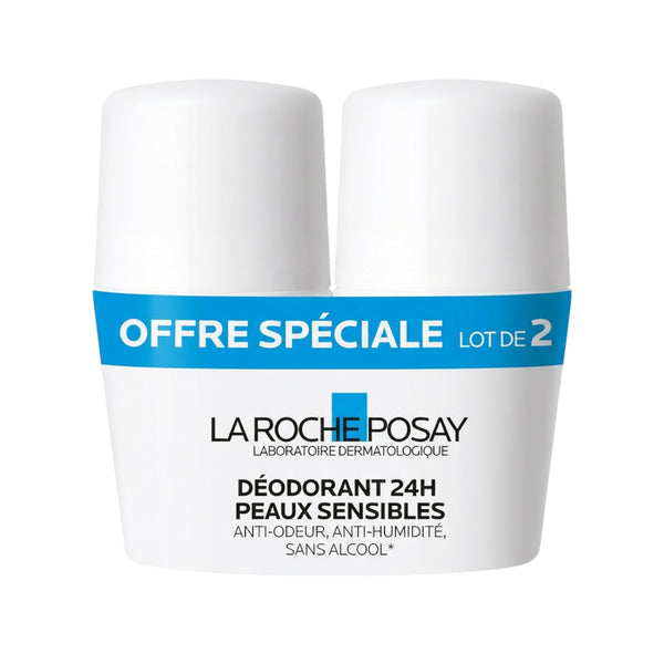 La Roche-Posay Deodorant 24H Sensitive Skin Roll-On Duo – Front