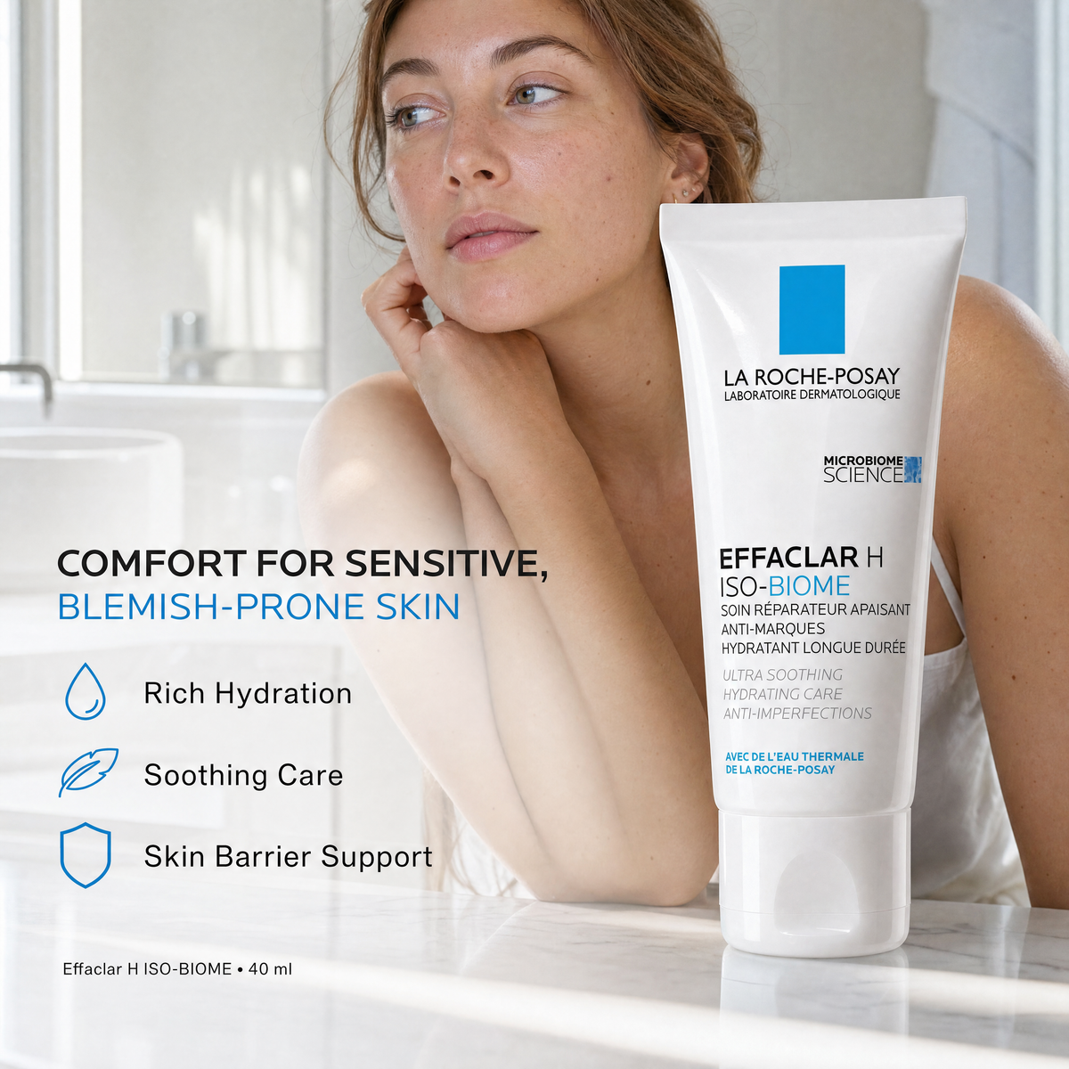 La Roche-Posay Effaclar H ISO-BIOME 40 ml soothing hydrating care for sensitive blemish-prone ski