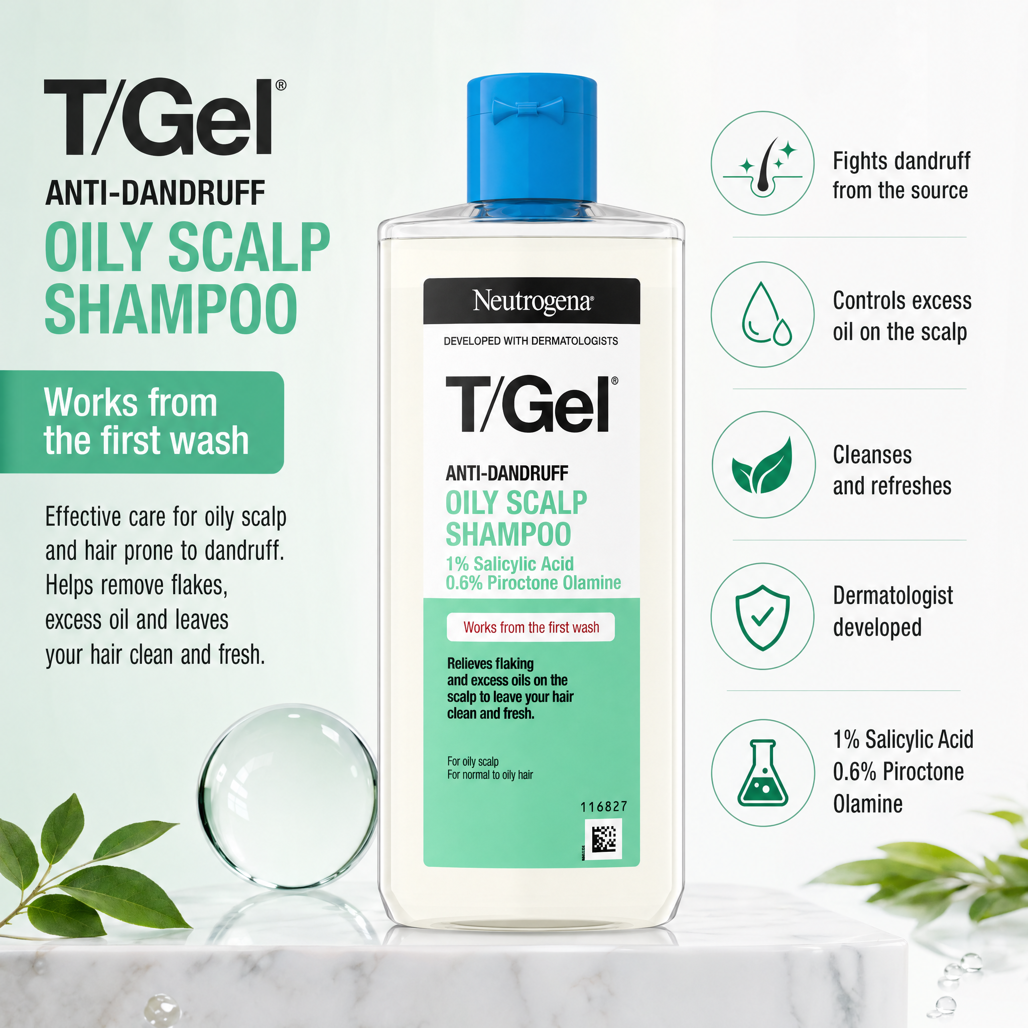 Neutrogena T/Gel Oily Scalp Shampoo – Lifestyle