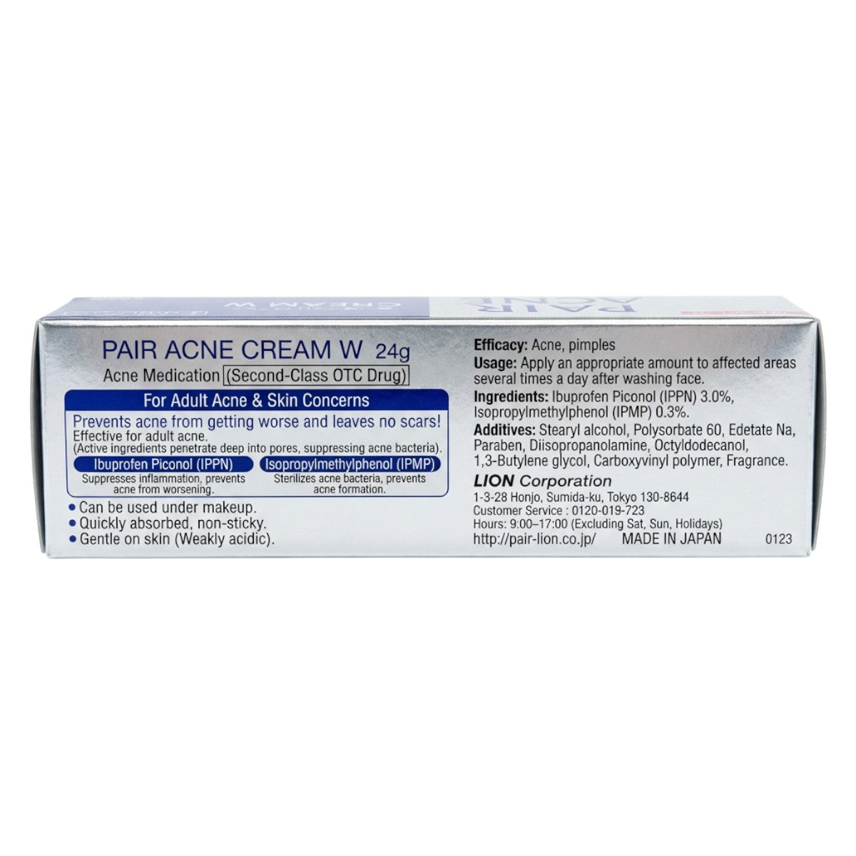 PAIR Acne Cream W 24g – Back