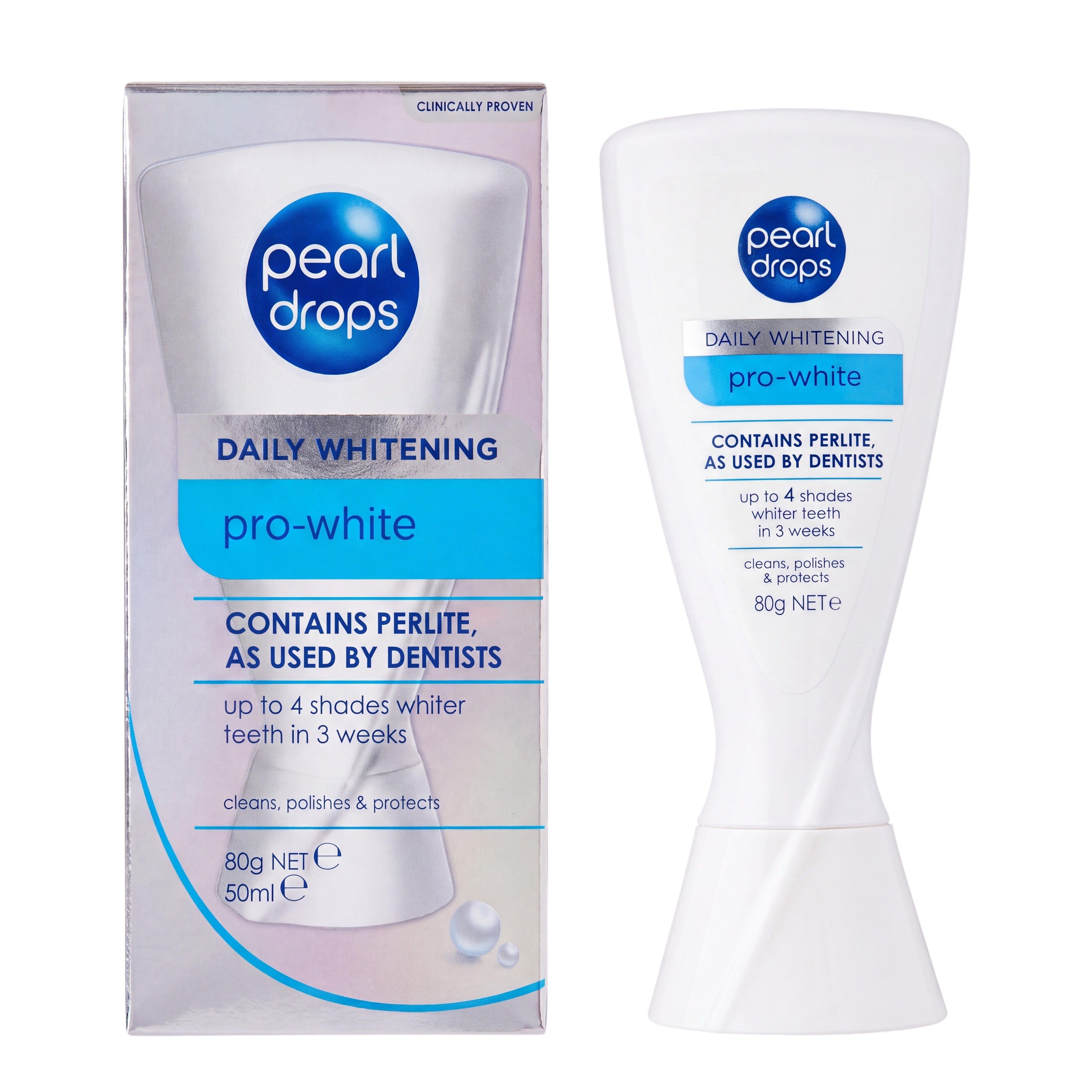 Pearl Drops Daily Whitening Pro-White Toothpaste 80g – Front