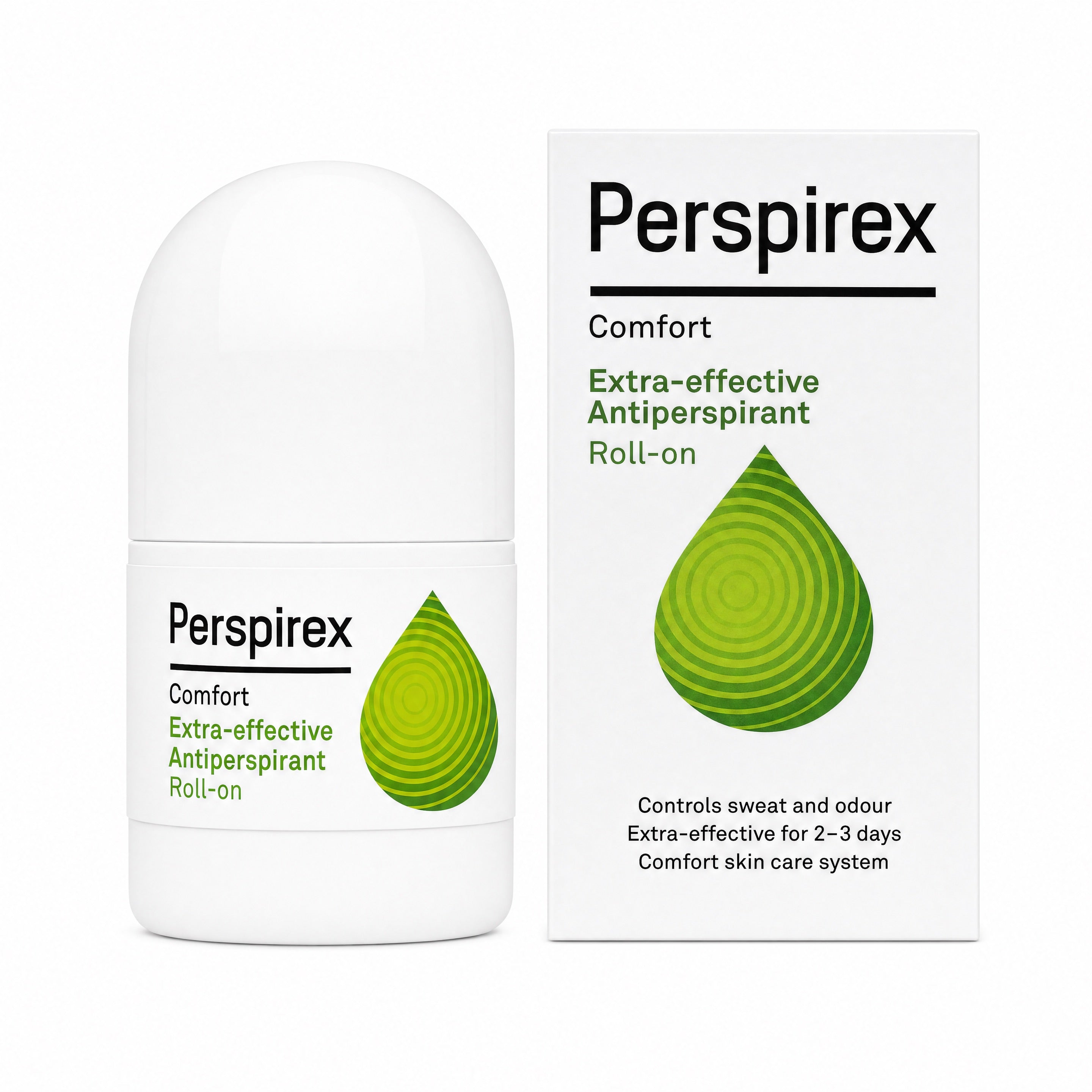 Perspirex Comfort Antiperspirant Roll-On 20 ml – Product and Box