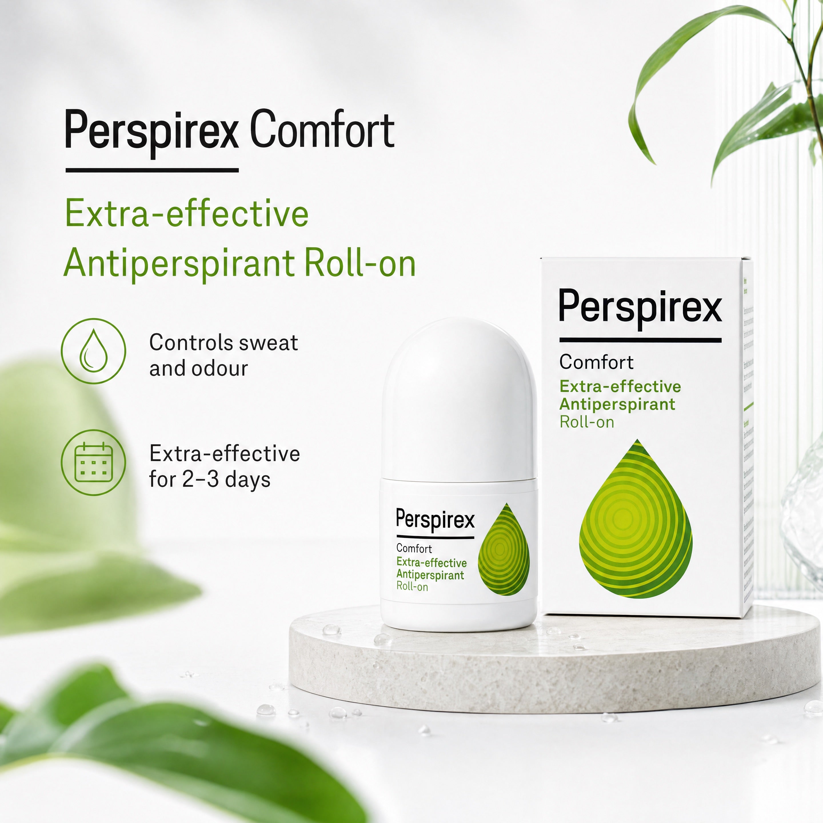 Perspirex Comfort Roll-On – Comfort Skin Care and 2–3 Day Protection