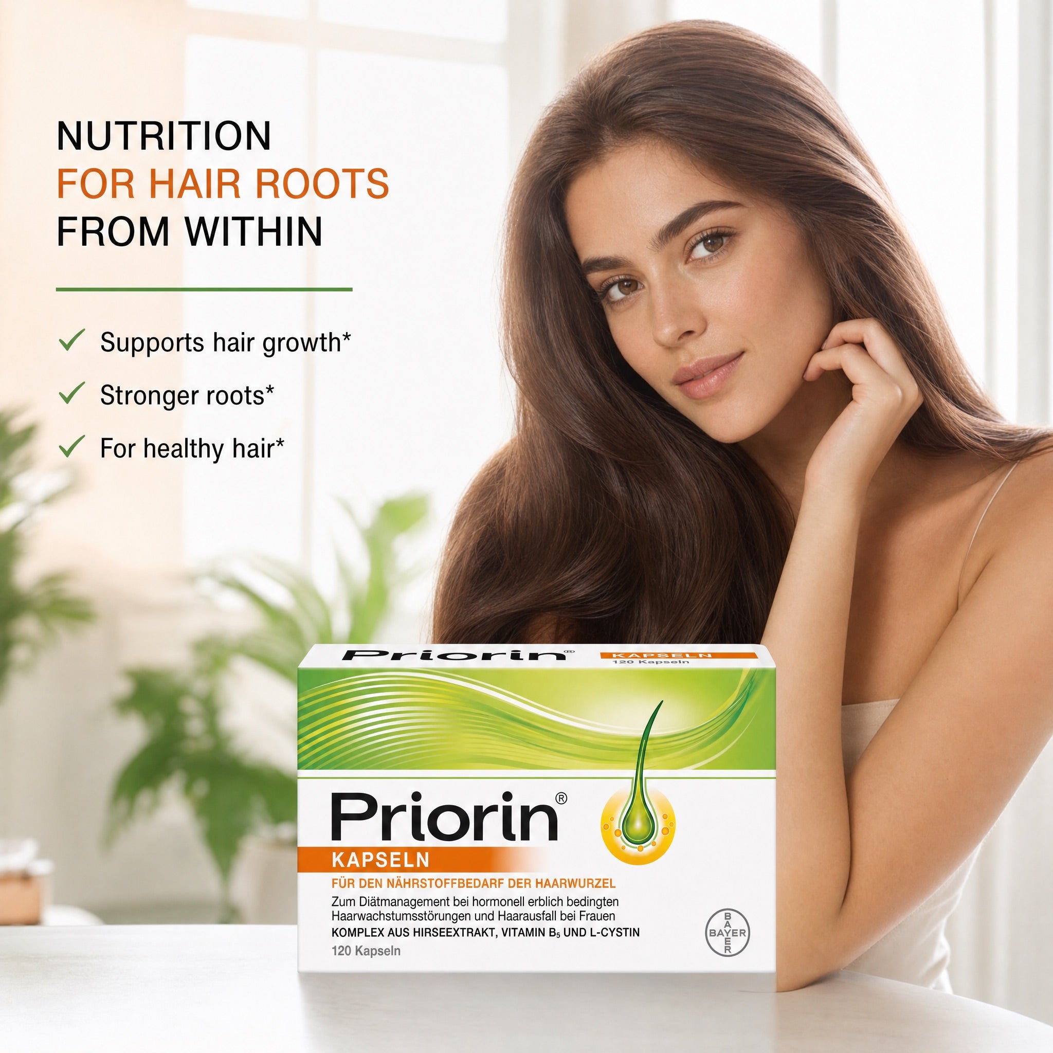 Priorin Hair Growth Capsules 120 Capsules – Hair Root Nutrition Supplement for Healthy Looking Hair
